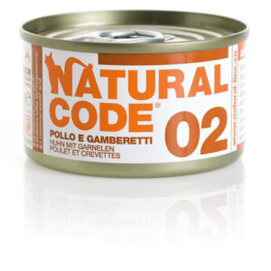 Alimento Umido Gatto – Natural Code 02 Pollo & Gamberetti