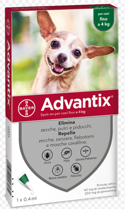 Antiparassitari Per Cani – Bayer Advantix Confezione 4 Pipette kg