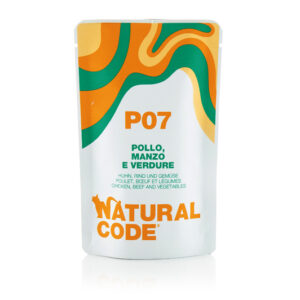 Alimento Umido Gatto – Natural Code Bustina P7 Pollo Manzo & Verdure
