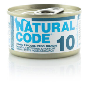 Alimento Umido Gatto – Natural Code 10 Tonno & Piccoli Pescetti Bianchi