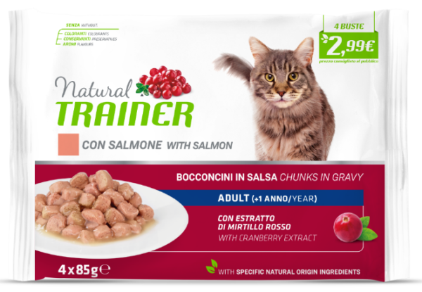 Alimenti Umidi Per Gatti - Trainer Natural - Adult - FlowPack - 4 buste da 85g