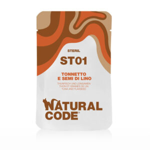 Alimento Umido Gatto – Natural Code Bustina ST01 Tonnetto & Semi Di Lino
