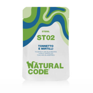 Alimento Umido Gatto – Natural Code Bustina ST02 Tonnetto & Mirtilli