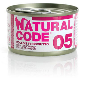 Alimento Umido Gatto – Natural Code 05 Pollo E Prosciutto gr.85