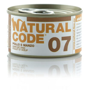 Alimento Umido Gatto – Natural Code 07 Pollo E Manzo gr.85