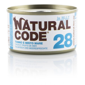 Alimento Umido Gatto – Natural Code 28 Tonno E Misto Mare gr.85