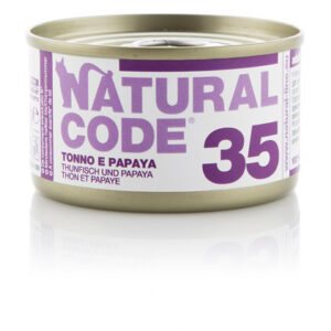 Alimento Umido Gatto – Natural Code 35 Tonno E Papaya gr.85