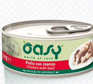 Alimento Umido Gatto – Oasy Specialità Naturali Pollo Con Manzo gr.70