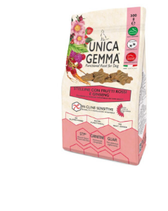 Snack Per Cani - Unica Gemma Stelline Con Frutti Rossi E Ginseng 300gr