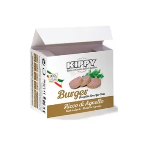Alimento Umido Gatto – Kippy Burger Agnello Confezione 3 Pezzi Da Gr.50