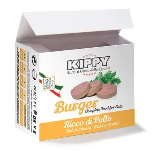 Alimento Umido Gatto – Kippy Burger Pollo Confezione 3 Pezzi Da Gr.50