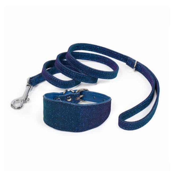 Accessori & Guinzaglierie Cani - Muso Italian Style Completo Guinzaglio +Collare A Fascia Multi Cromatico Cm. 32