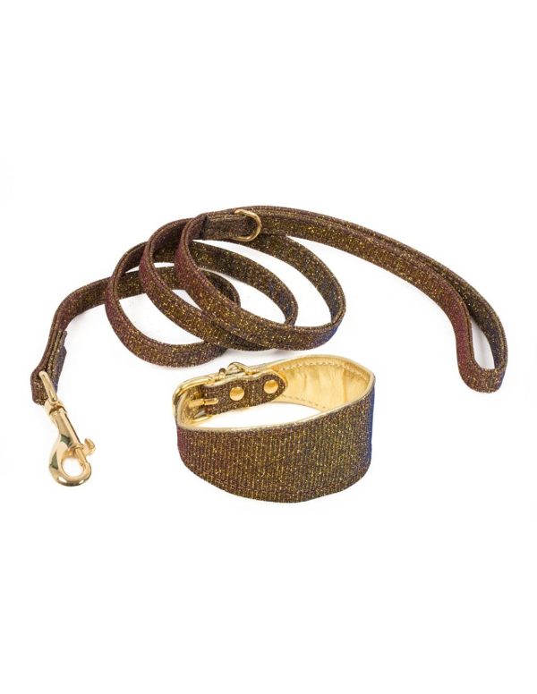 Accessori & Guinzaglierie Cani - Muso Italian Style Completo Guinzaglio +Collare A Fascia Multi Cromatico Cm. 32